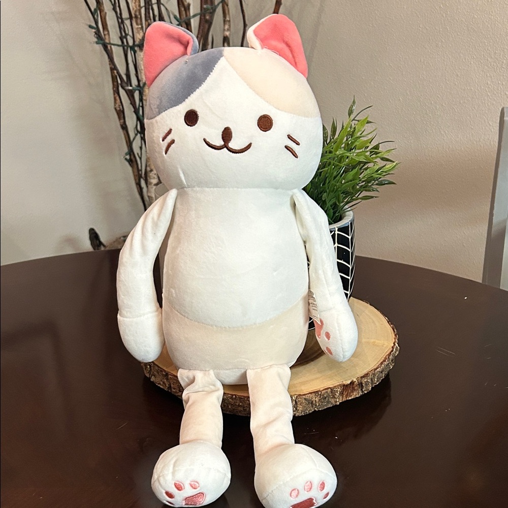 TechMax Solution White Cream Long Hand Leg Kitty Plush/ Stuffed Animal Cat‎